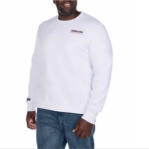 NWT Men Kirkland Signature Unisex Logo Crewneck WHITE DOUBLE XL